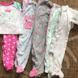 Carter’s pj one-piece bundle 6-9 months